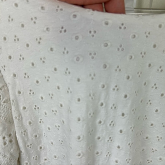 Free People Apricot Rose mini dress in white size: L - Picture 8 of 15